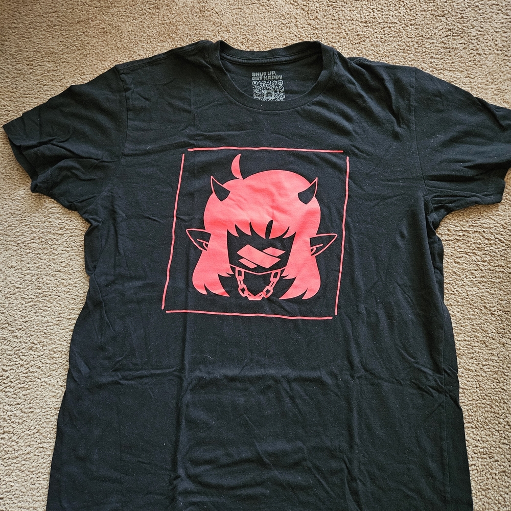 Demondice XXL Black Graphic Tee with Red Anime Design - Picture 1 of 6